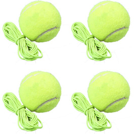 Тенісні м'ячі каймейлай з 4 предметів зі шнуром, тренувальний м'яч для тенісу зі шнуром, еластичний тренувальний м'яч для тенісу, тренувальний м'яч для тенісу з мотузкою, для дітей, дорослих, початківців, для одиночної тренування