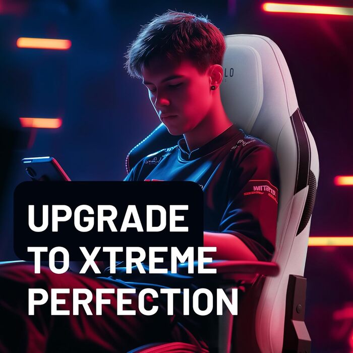 Ігровий крісло Diablo Gaming X.One Prime з підголівником та охолодженням, металева база, регульовані підлокітники, 140 кг, білий