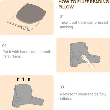 Лежак для читання в ліжку для дорослих, подушка для відпочинку в ліжку з підлокітниками, подушка для підтримки спини для сидіння в ліжку, подушка для відпочинку в ліжку зі знімним та пральним чохлом, світло-сіра