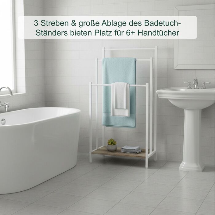 Підставка для рушників з полицею Relaxdays