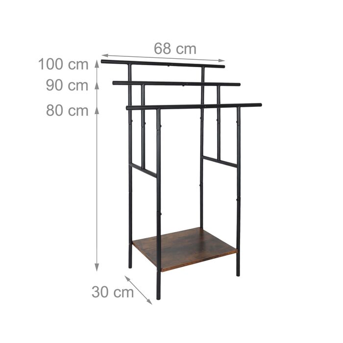Підставка для рушників з полицею Relaxdays