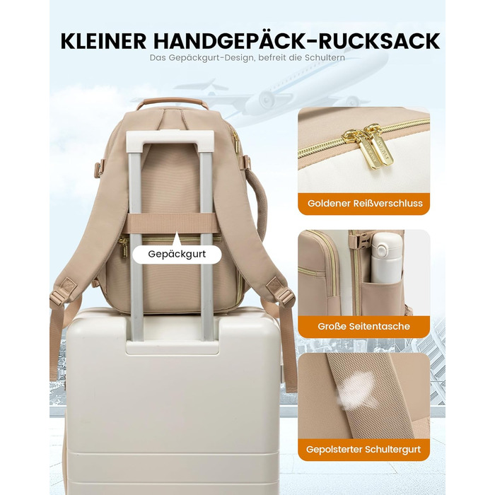 LOVEVOOK Рюкзак ручної об'єм Ryanair, 40x20x25 см, для ноутбука 13.3