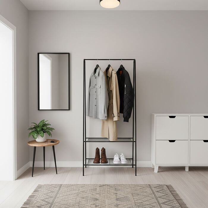 Тумба для одягу Relaxdays вузька з 2 полицями