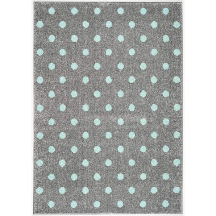 Дитячий килимок Кола Крапки в сріблясто-сірому м'яті (60 x 110 см)