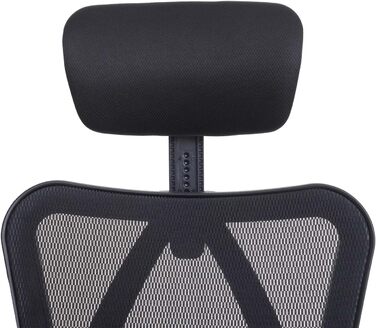 Офісне крісло Mendler HWC-J86, ергономічне, регульована поперекова підтримка, до 150 кг, чорний/оранжевий (без підніжки)