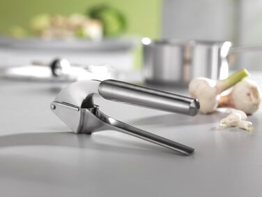 Преса для часнику ZWILLING Pro Knochblauchpresse, 20 см, нержавіюча сталь, ергономічна ручка, срібляста