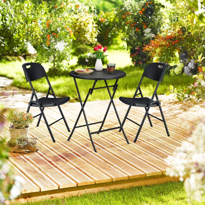 Набір з двох розкладних садових стільців Relaxdays