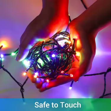 Гірлянда GlobaLink 50 м, 500 LED для вулиці, теплий білий і різнокольоровий, 11 режимів, з пультом і таймером, диммована, 4 в 1 для новорічної ялинки та декору