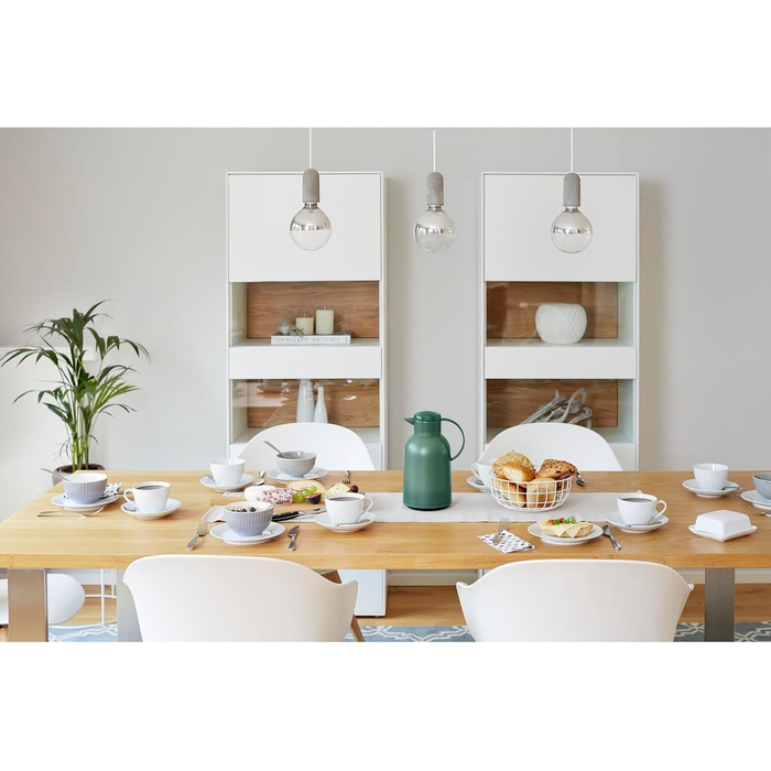 Термос Emsa Samba 1,5 л з Quick Press, 12 год тепло, 24 год холод, прозорий чорний