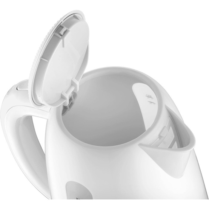 Побутова техніка RK2330 палітра бездротових пластикових чайників, 3D декор, сучасний дизайн, доступний у 6 кольорах, 1.7 л, 2200 Вт, Білий