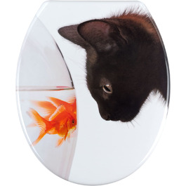 Кришка - сидіння для унітазу WENKO Fish & Cat