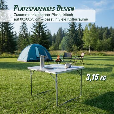 Зручний розкладний туристичний столик Relaxdays
