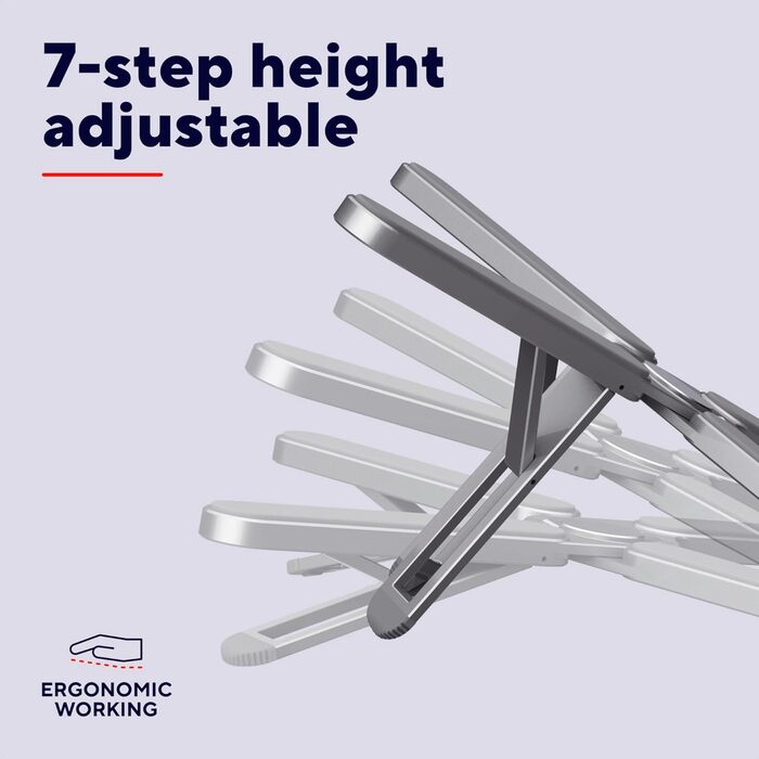 Підставка для ноутбука Trust Zeff, регульована висота, 16 дюймів, складна, чорна