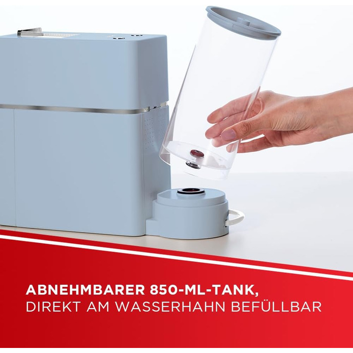 POLTI Coffea S15W: Еспресо-машина з сумісністю з E.S.E. Pads 44 мм, об'єм бака 0,85 л, тиск помпи 19 Bar, білий (світло-блакитний) колір