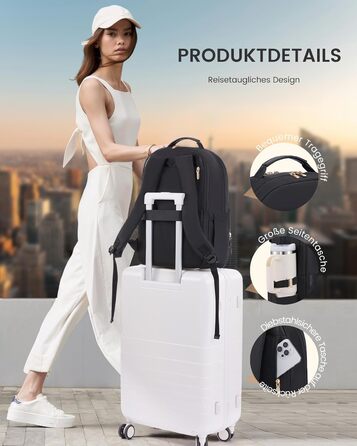 LOVEVOOK Рюкзак для ноутбука, чорний, 15.6 дюймів: водонепроникний, для роботи, навчання, подорожей