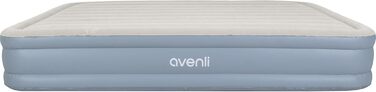 Надувний матрац Avenli для 2 осіб 203x152x33 см з вбудованим насосом - самонадувний, флоксовий, для кемпінгу та дому
