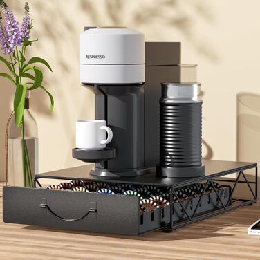Тримач для капсул Vertuo та Nespresso: органайзер для 90 капсул, металевий, антиковзкий