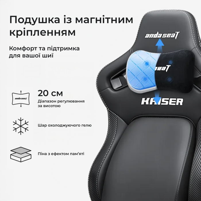 Крісло ігрове Anda Seat Kaiser 4 V2 Size XL Gray Fabric