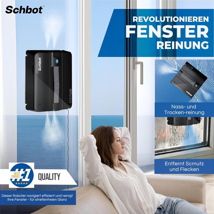 Робот для миття вікон Wind X3 2026 - Інтелектуальний робот-прибиральник для вікон з функцією розпилення, для внутрішнього та зовнішнього використання, підходить для скляних поверхонь з або без рами