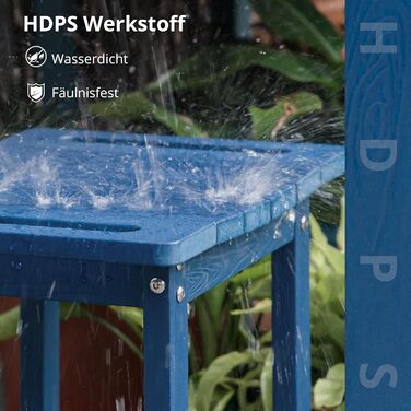 Двомісний душовий стілець LUE BONA HDPS з підставкою для гоління ніг, водонепроникний, з ручками, для внутрішнього та зовнішнього використання, Marineblau