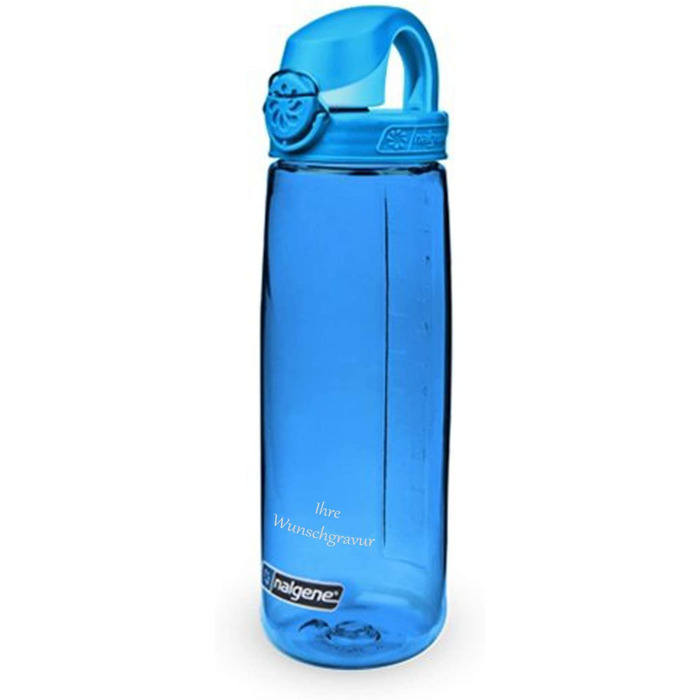 Питна і пластикова пляшка Nalgene Everyday OTF (0,7 л, синя, з гравіюванням назви)