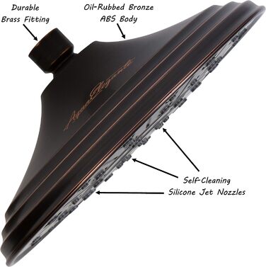 Стаціонарний душовий рохпилювач Aqua Elegante 20,3 см чорний