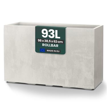 Плантажер Kreher XL Millennium: набір кольорів та форматів. Імітація натурального каменю (коричневий, бежевий, антрацит, сірий). З міцного пластику. XL роздільник простору (прямокутний) кремово-білий