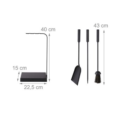 Набір для каміну Relaxdays (4 шт.)