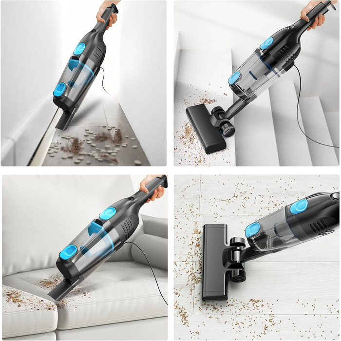 Пилголом Stick, кабель, ручний 20Kpa 600W, 3 в 1, без мішка, 5м, для тварин, килимів, твердих підлог