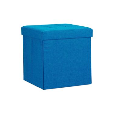 Relaxdays Складний табурет з місцем для зберігання, льон