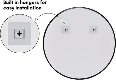 Дзеркало овальне Americanflat Spiegel Oval 30x61 см з чорним пластиковим каркасом для ванної, вітальні або спальні