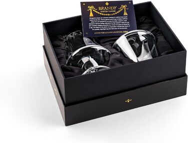 Набір келихів для коньяку, бренді та арманьяку GLASSIQUE CADEAU 440 мл (2 шт.) | Кришталь, безпечно миються в посудомийній машині | Келихи для коньяку в подарунковій коробці