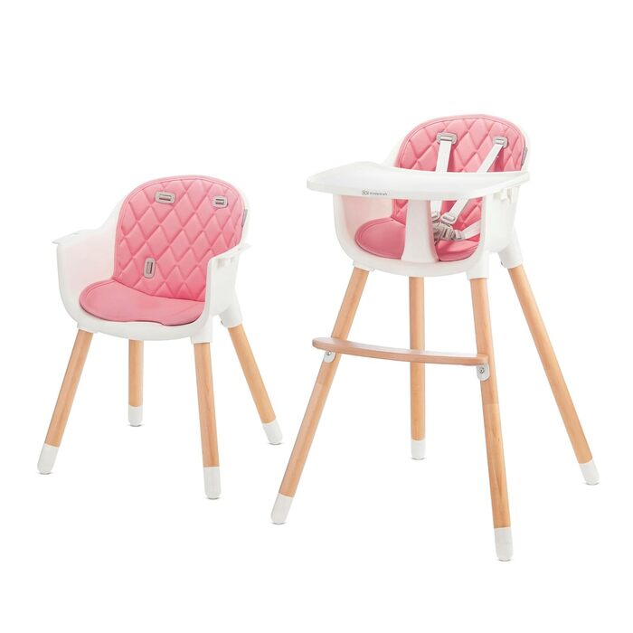 Дитячий стільчик Kinderkraft Sienna 2 в 1 (рожевий), від 6 місяців до 4 років