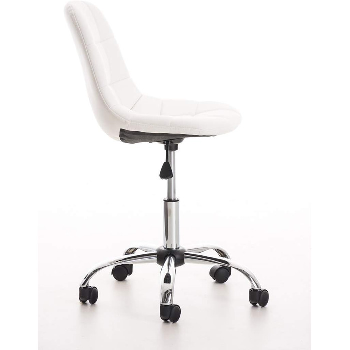 Офісне крісло CLP Emil - регульована висота, поворотний, з штучною шкірою, білий колір