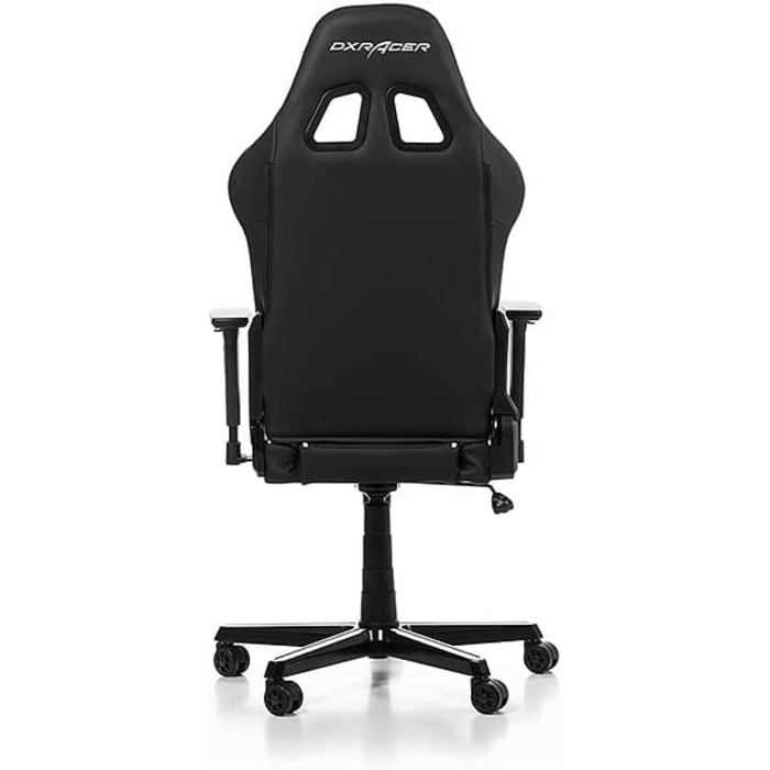 Ігрове крісло DXRacer Prince P08, шкірозамінник, чорно-біле, до 185 см