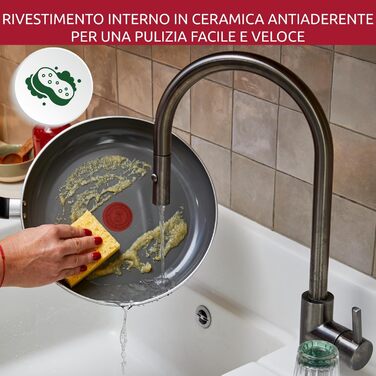 Каструля Lagostina Goccia 20 см з антипригарним покриттям, індукційна, з термоіндикатором