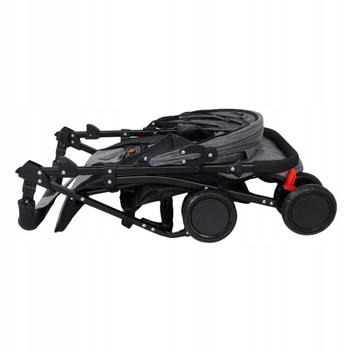 Дитячий прогулянковий візок Baby-Coo City, чорний, металевий каркас, з амортизаторами