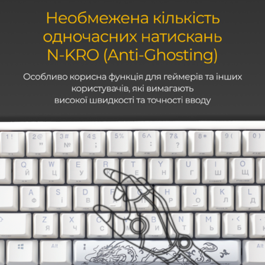 Механічна клавіатура Ducky One 3 Mini Cherry MX Red RGB White UA