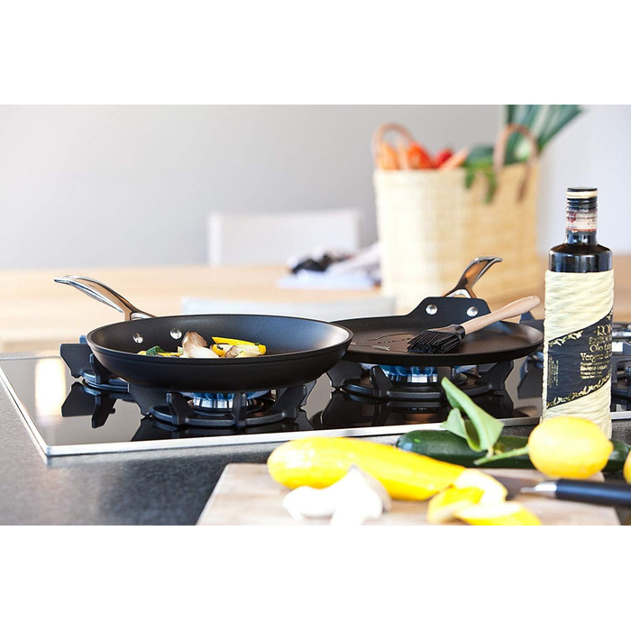 Сковорода для крепів LE CREUSET з антипригарним покриттям, 24 см, для всіх типів плит (включно з індукційними), алюміній, антрацит/срібло