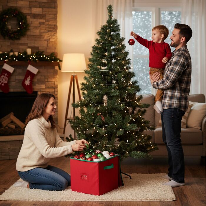 Коробка для зберігання новорічних кулі