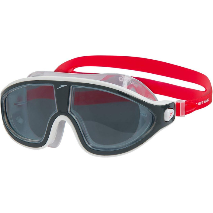 Маска Speedo Unisex Biofuse Rift Mask (лавово-червоного / іржаво-сірого / димчастого кольору, універсальний, плавальні окуляри)