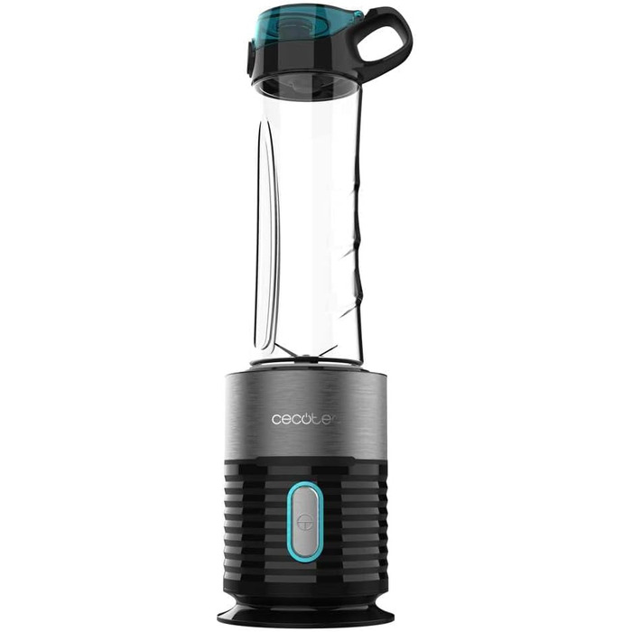 Блендер Cecotec Power Titanium 300 EasyGo: портативний, 350W, подрібнює лід, 4 леза з титановим покриттям, 2 пляшки, 2 кришки