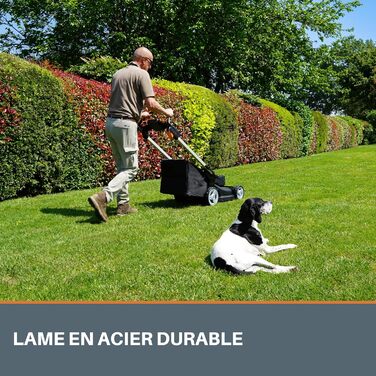 Акумуляторний газонокосарка WORX WG749E 40V PowerShare з радіоприводом, безщітковий двигун, ширина косіння 46 см, 7 положень висоти, з акумулятором та зарядним пристроєм