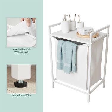 Кошик для білизни Relaxdays з металевим каркасом, 65 л