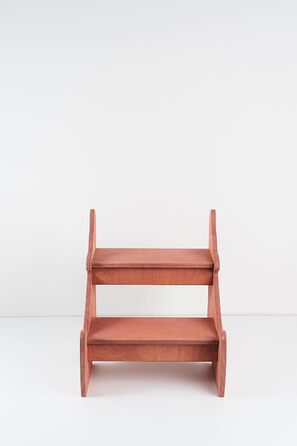 Дитячий тритухольдер Wild Kids з дерева, 2 сходинки, для ванної кімнати, у стилі Монтессорі (світло-рожевий)