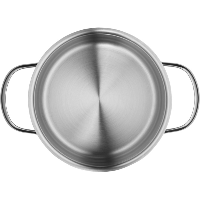 Набір каструль WMF Aparto з нержавіючої сталі Cromargan з кришкою з термостійкого скла, індукційне дно, не має покриття, придатний для миття в посудомийній машині (16 см)