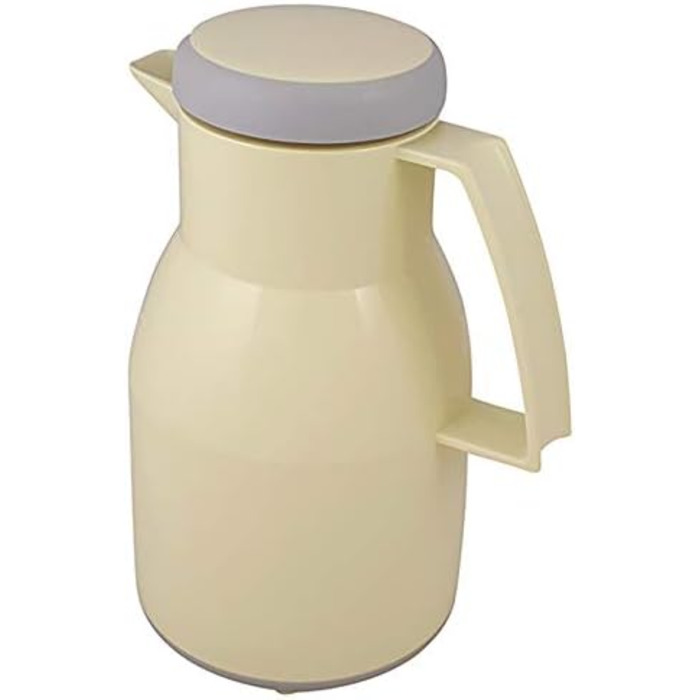 Термос Wash Thermoskanne 1L з подвійними стінками, 6 годин, підтримує гарячі та холодні напої, щільний кришка, придатний для миття в посудомийній машині, бежевий