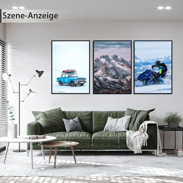 Набір фоторамок 50x70 см (3 шт.) Чорні, дерев'яні рамки для фото, картин, постерів 50х70 см