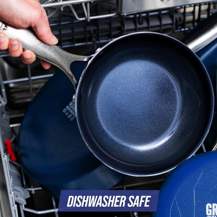 Сковорода Blue Diamond 24,1 см, індукційна, без вмісту PFAS, можна мити в посудомийній машині, можна використовувати в духовці