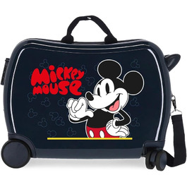 Дитяча валіза Disney Міккі Мауса, синя, 50x39x20 см, ABS, 34 л, 1.8 кг, 4 колеса, ручна поклажа